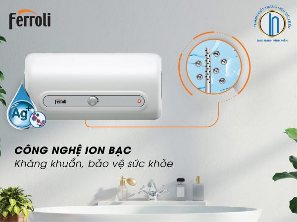 Bình nước nóng QQ Ag+ 20 lít (1000w+1500w, tích hợp ion bạc, chống cặn chống giật) - Ảnh 5
