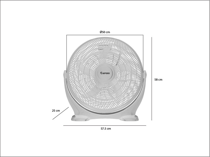 Quạt sàn Rapido RWF-20AFM - Ảnh 2