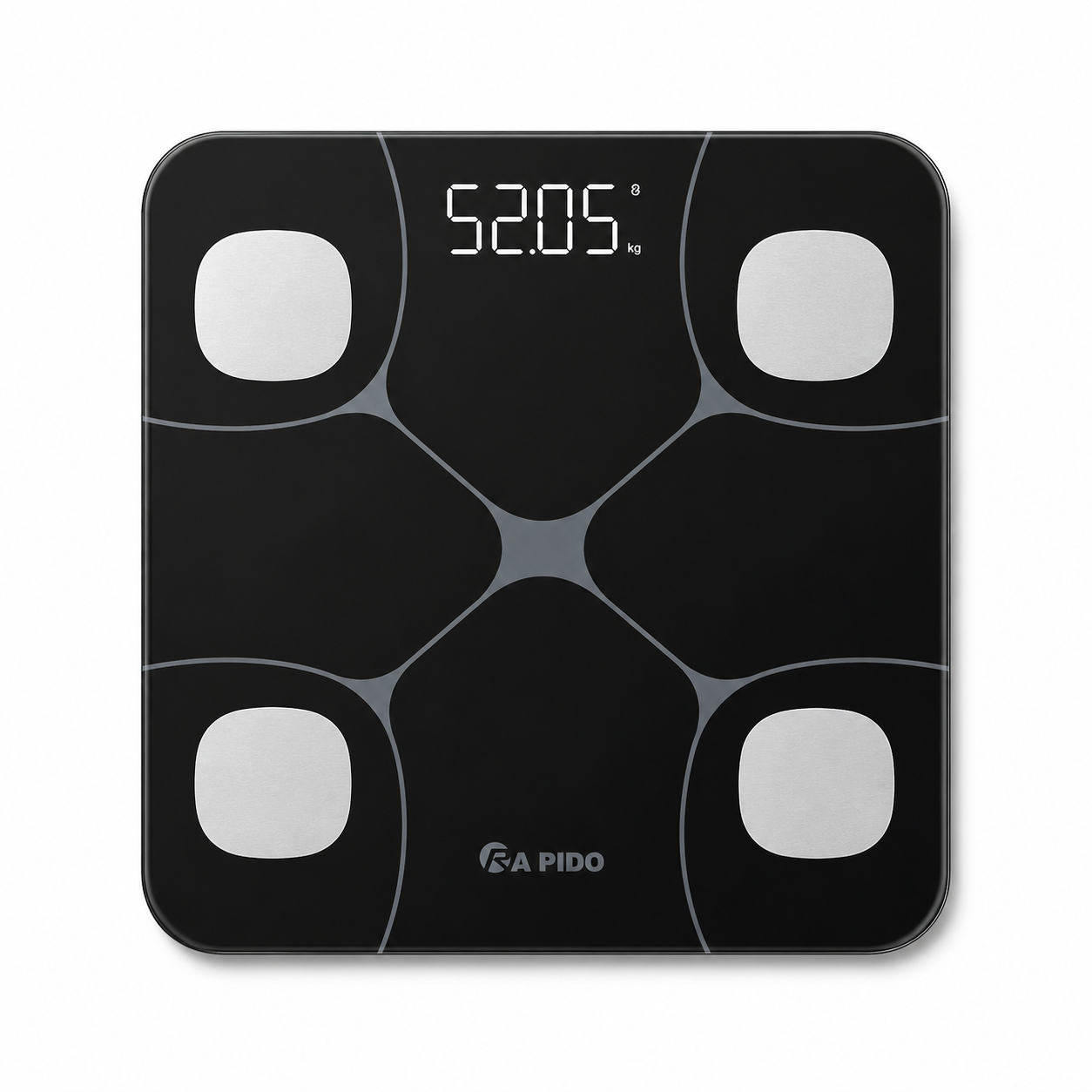 Cân sức khỏe phân tích chỉ số – loại vuông, bluetooth Rapido RSB08-BS