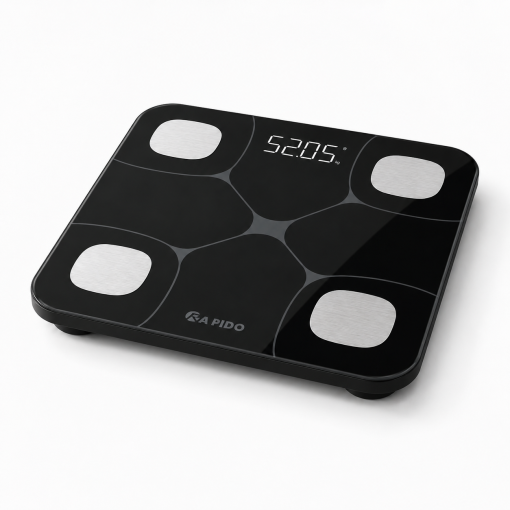 Cân sức khỏe phân tích chỉ số – loại vuông, bluetooth Rapido RSB08-BS - Ảnh 2