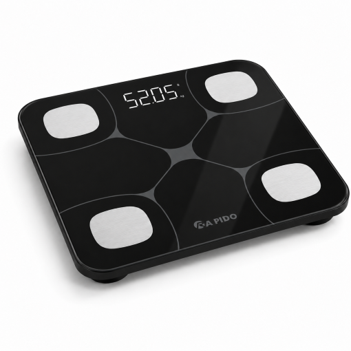 Cân sức khỏe phân tích chỉ số – loại vuông, bluetooth Rapido RSB08-BS - Ảnh 3